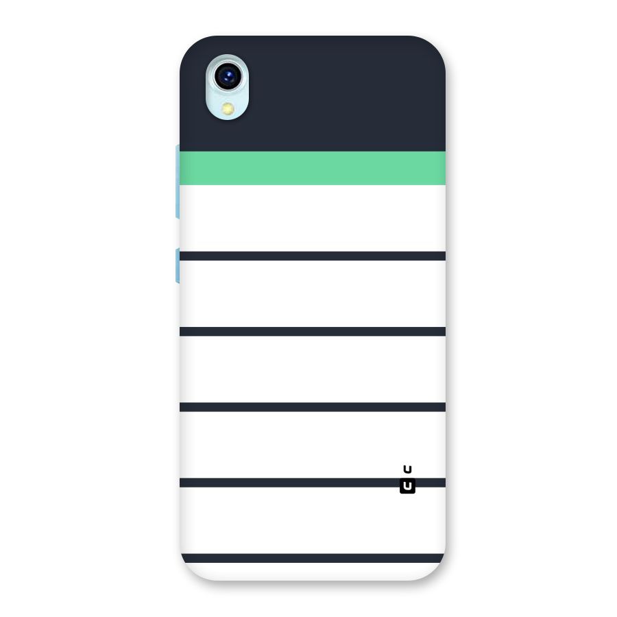 White and Simple Stripes Back Case for Vivo Y1s