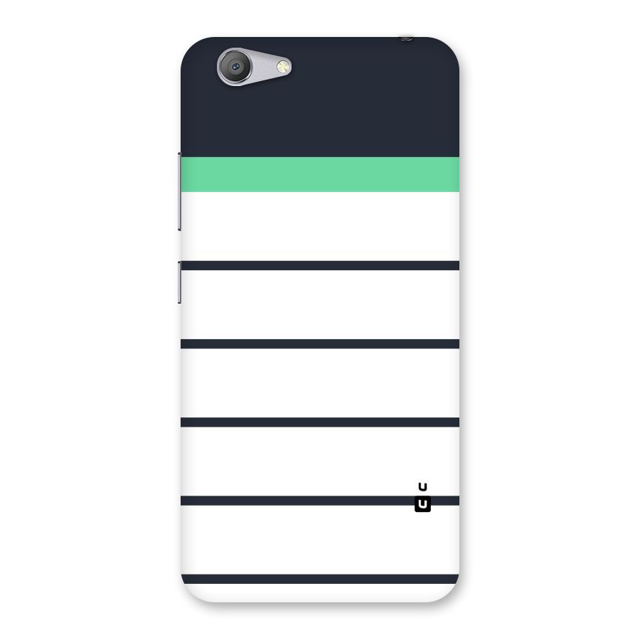 White and Simple Stripes Back Case for Vivo Y53