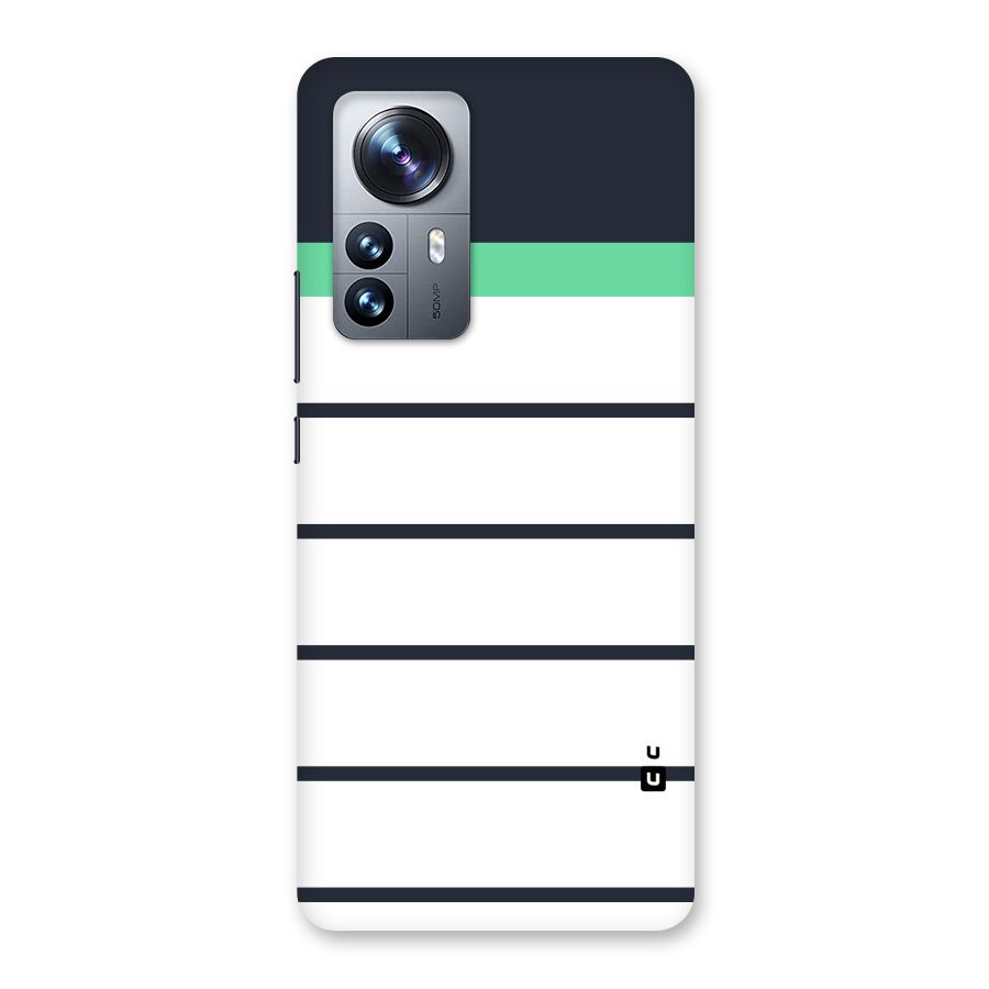 White and Simple Stripes Back Case for Xiaomi 12 Pro