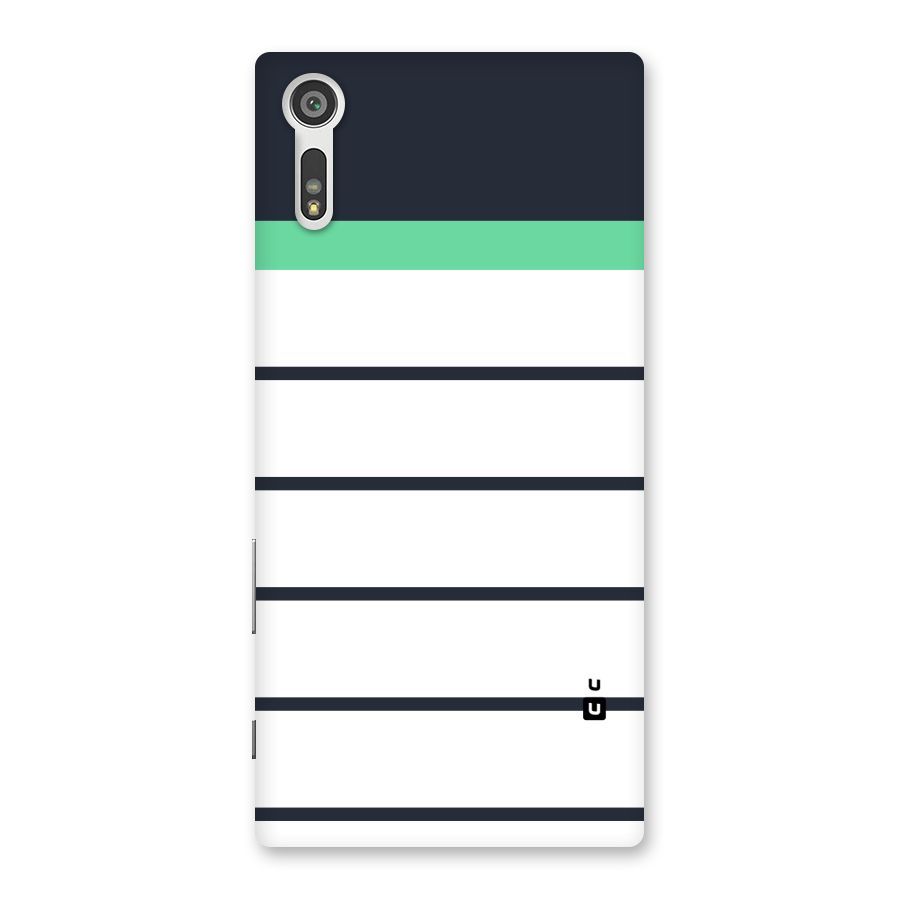 White and Simple Stripes Back Case for Xperia XZ