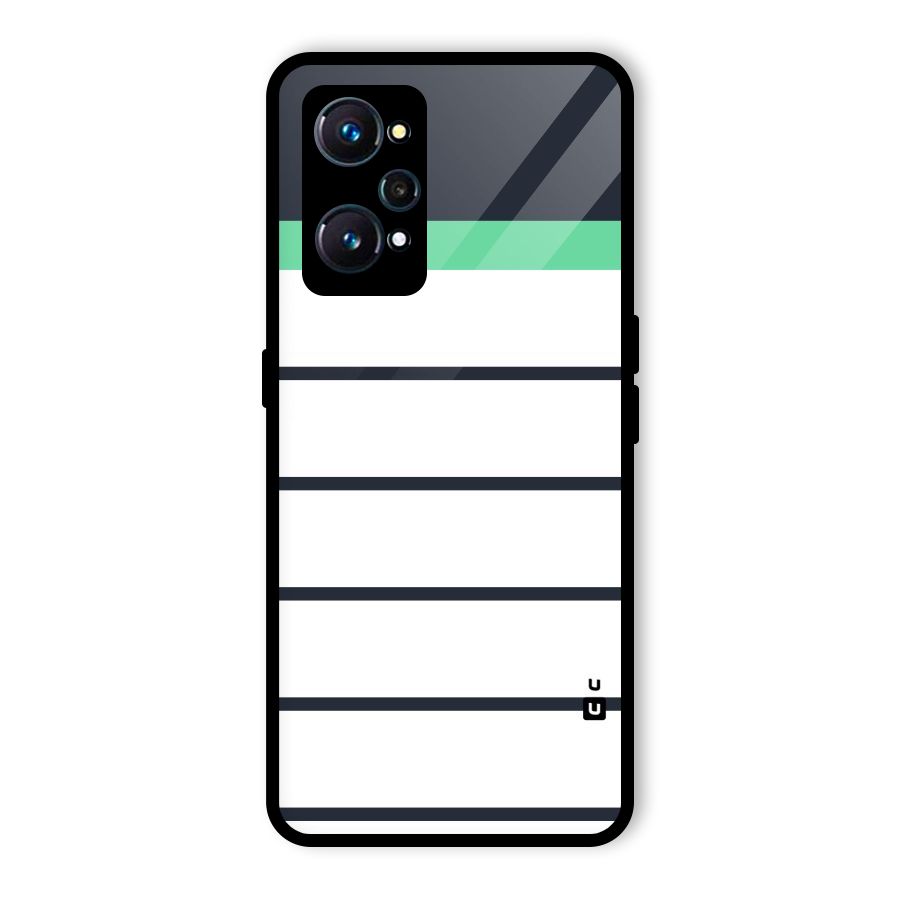 White and Simple Stripes Glass Back Case for Realme GT Neo2