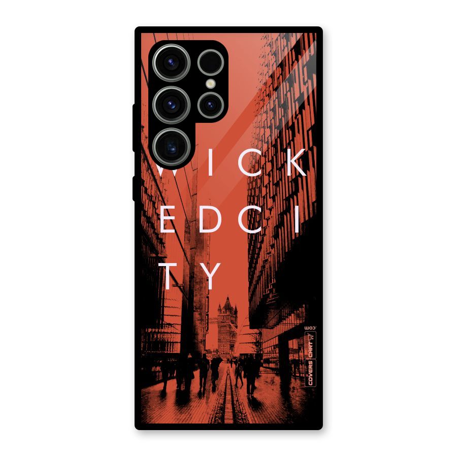 Wicked City Glass Back Case for Galaxy S23 Ultra