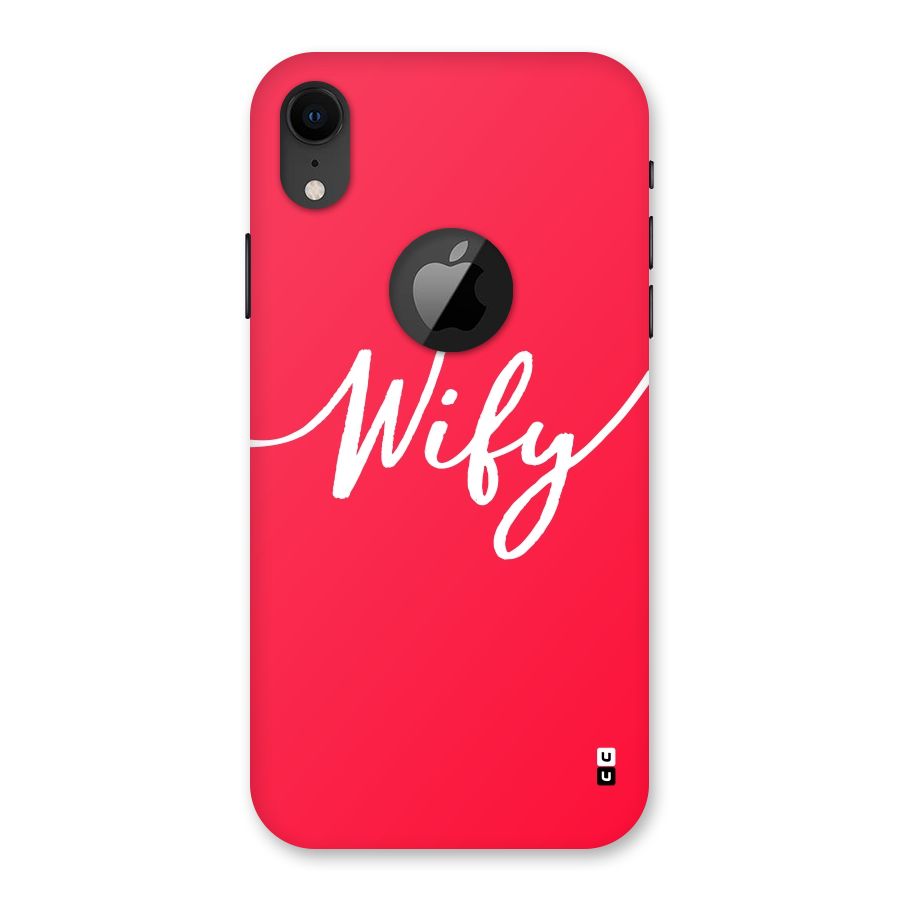 Wify Back Case for iPhone XR Logo Cut