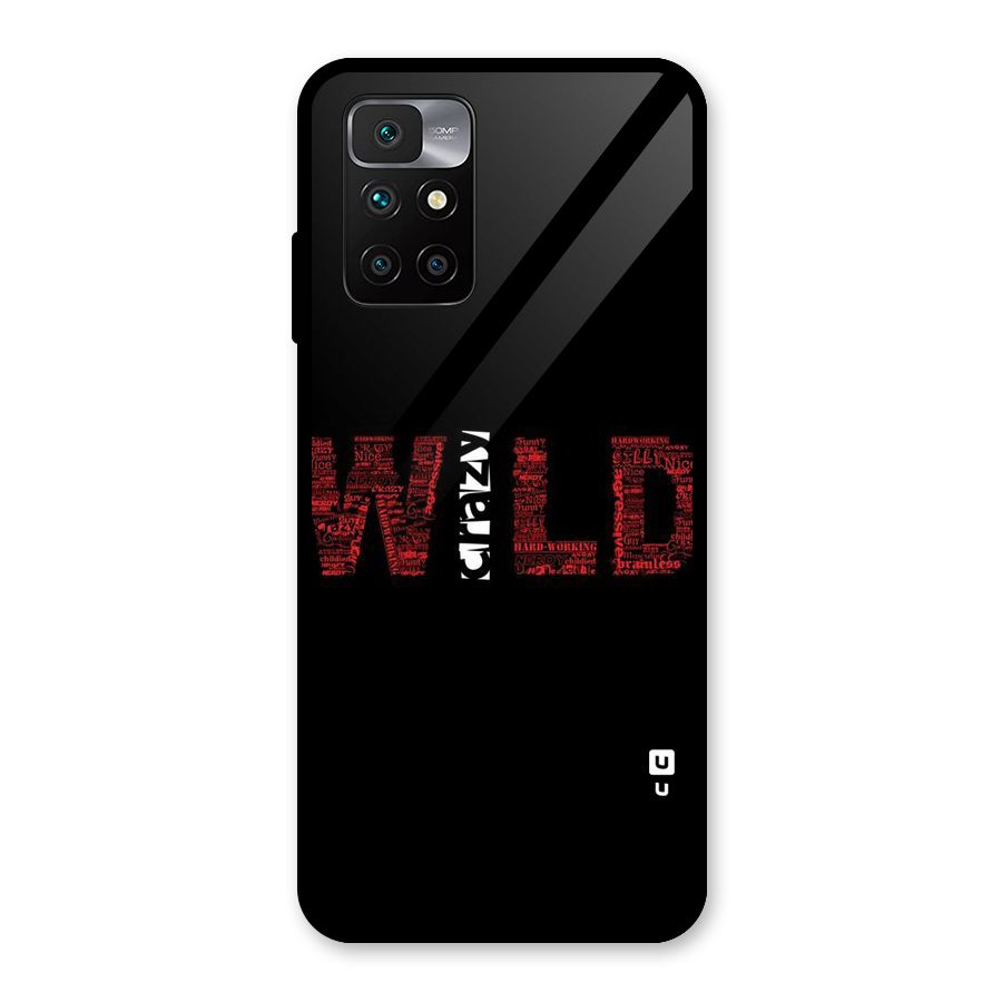 Wild Crazy Glass Back Case for Redmi 10 Prime