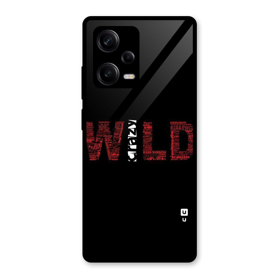 Wild Crazy Glass Back Case for Redmi Note 12 Pro