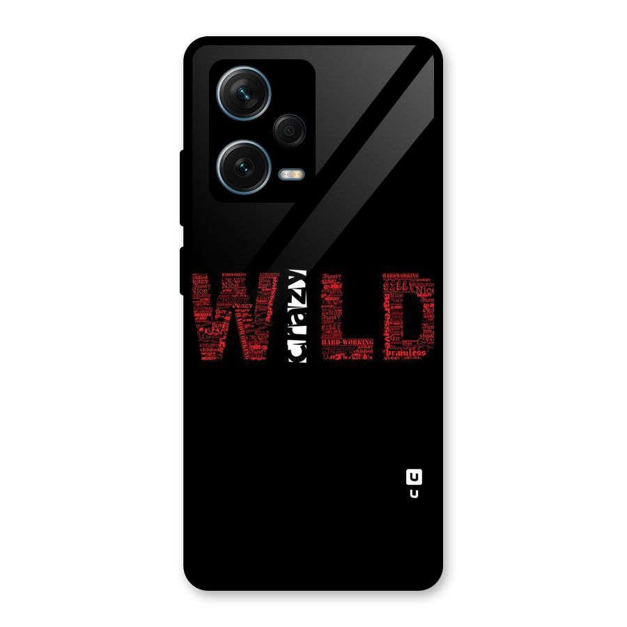 Wild Crazy Glass Back Case for Redmi Note 12 Pro Plus 5G