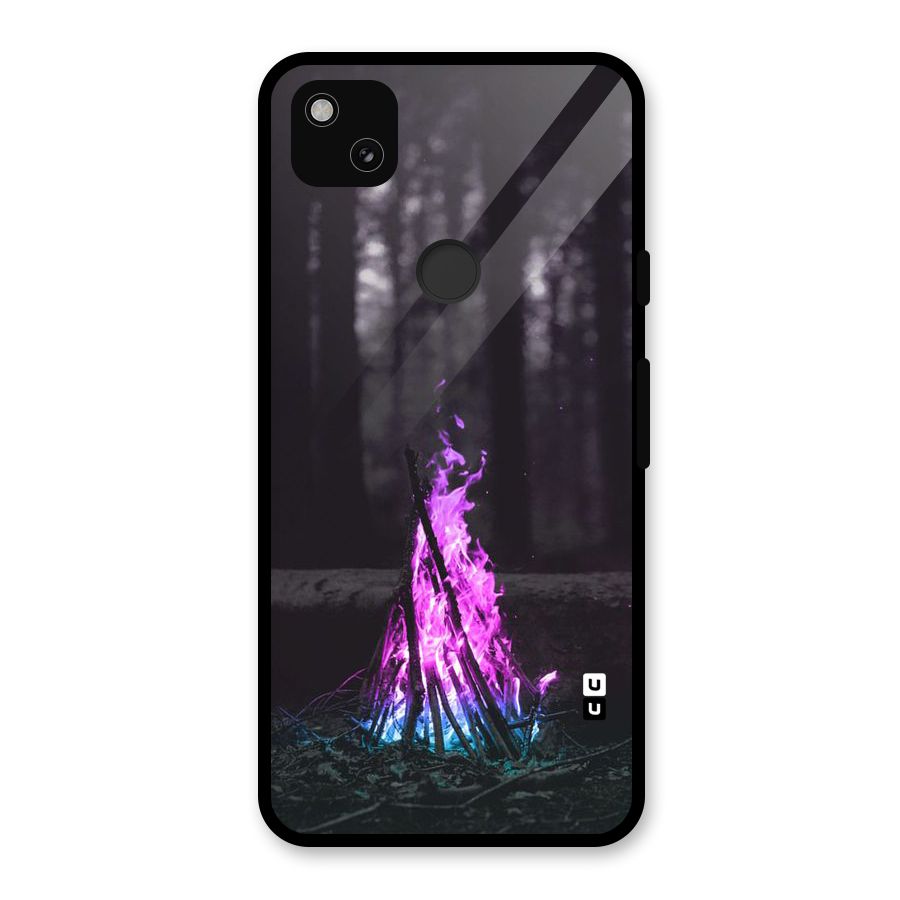 Wild Fire Glass Back Case for Google Pixel 4a