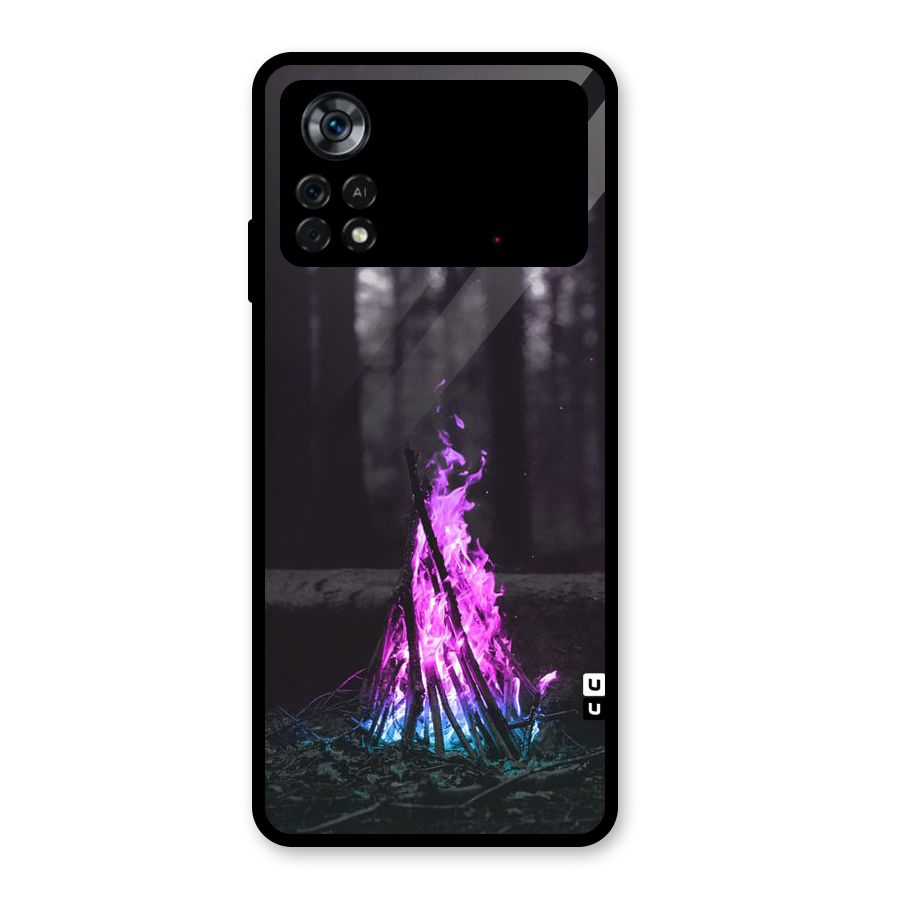 Wild Fire Glass Back Case for Poco X4 Pro 5G