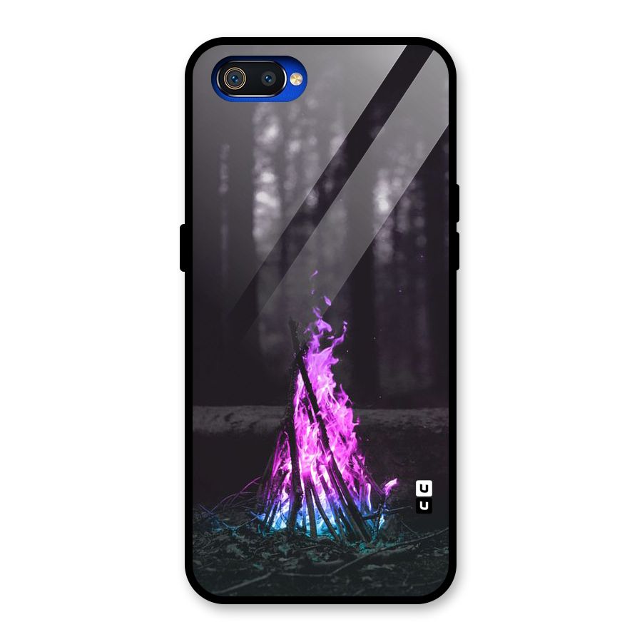 Wild Fire Glass Back Case for Realme C2