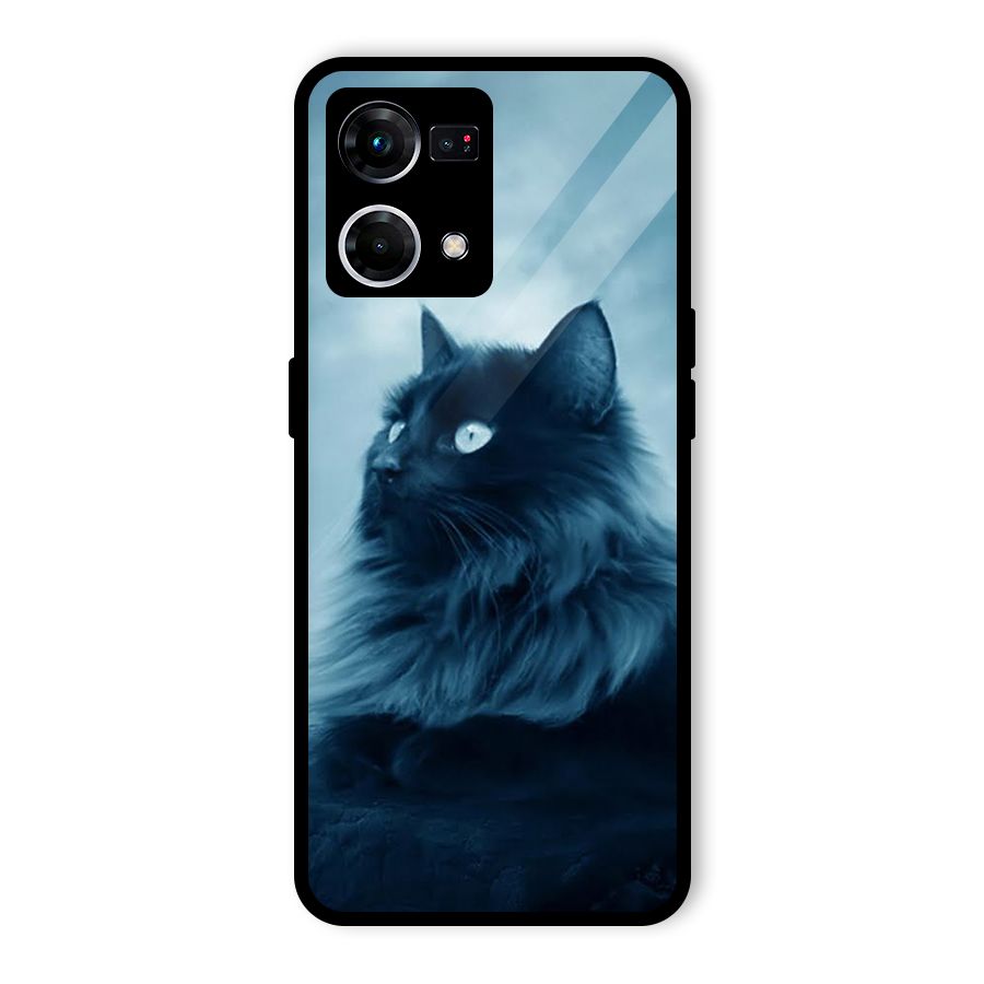 Wild Forest Cat Glass Back Case for Oppo F21 Pro 5G