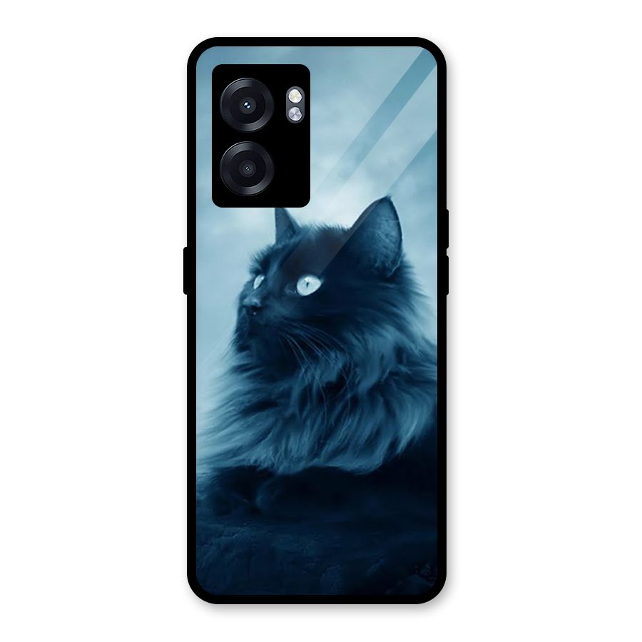 Wild Forest Cat Glass Back Case for Oppo K10 (5G)