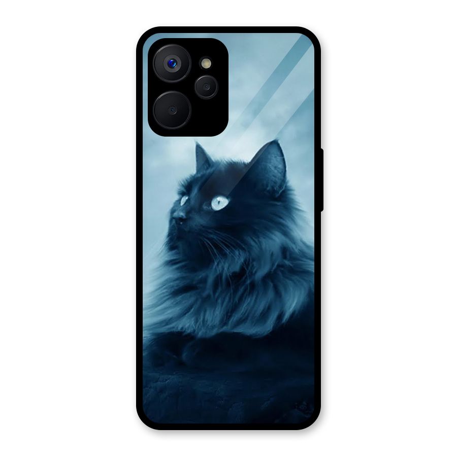 Wild Forest Cat Glass Back Case for Realme 9i 5G