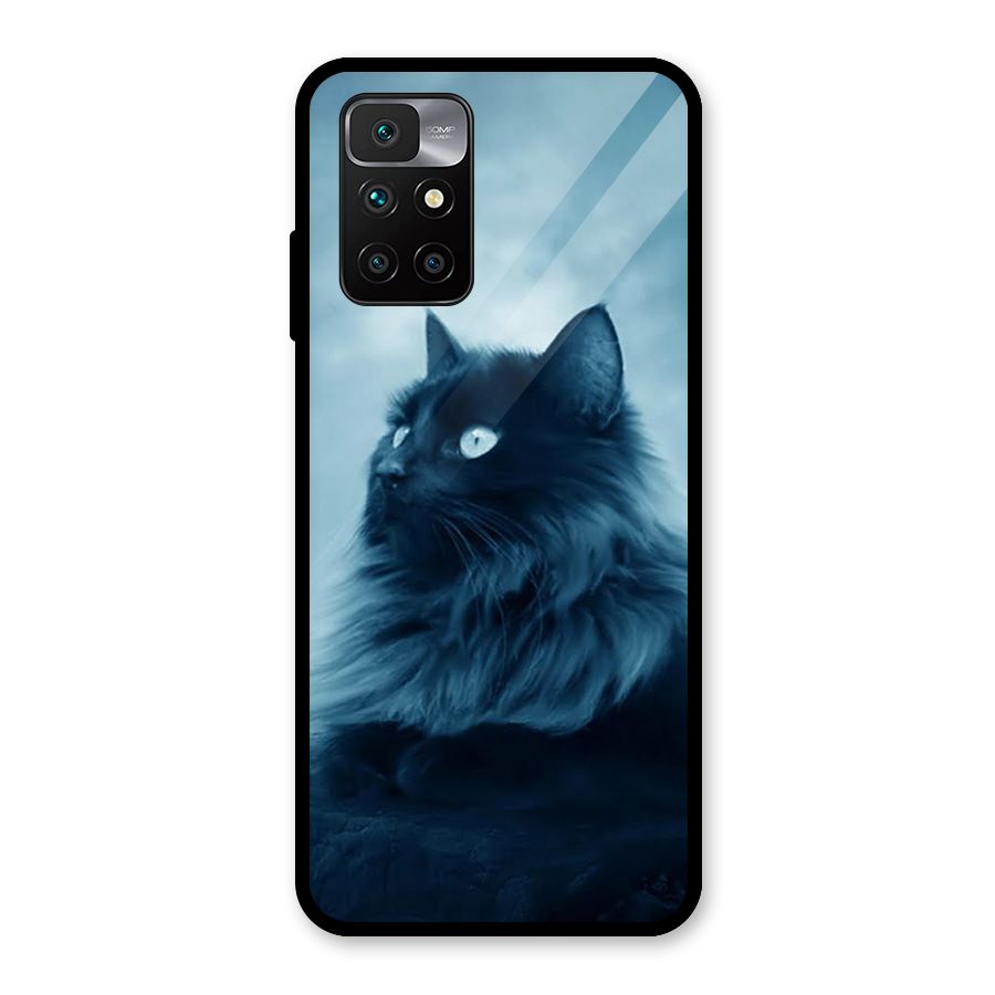Wild Forest Cat Glass Back Case for Redmi 10 Prime