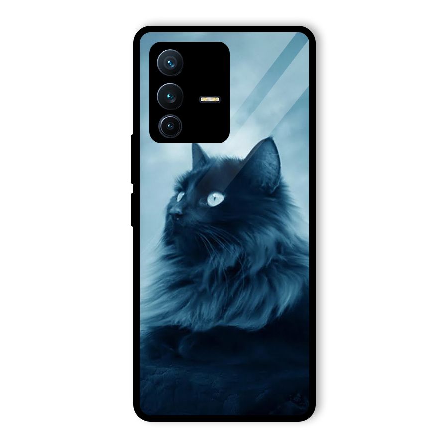 Wild Forest Cat Glass Back Case for Vivo V23 Pro