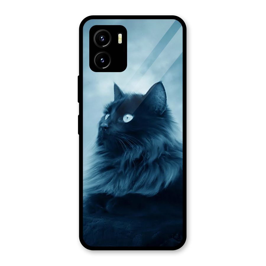 Wild Forest Cat Glass Back Case for Vivo Y15s