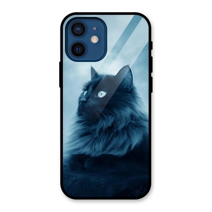 Wild Forest Cat Glass Back Case for iPhone 12 Mini
