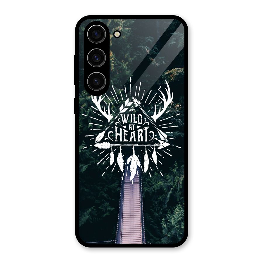 Wild Heart Glass Back Case for Galaxy S23 Plus