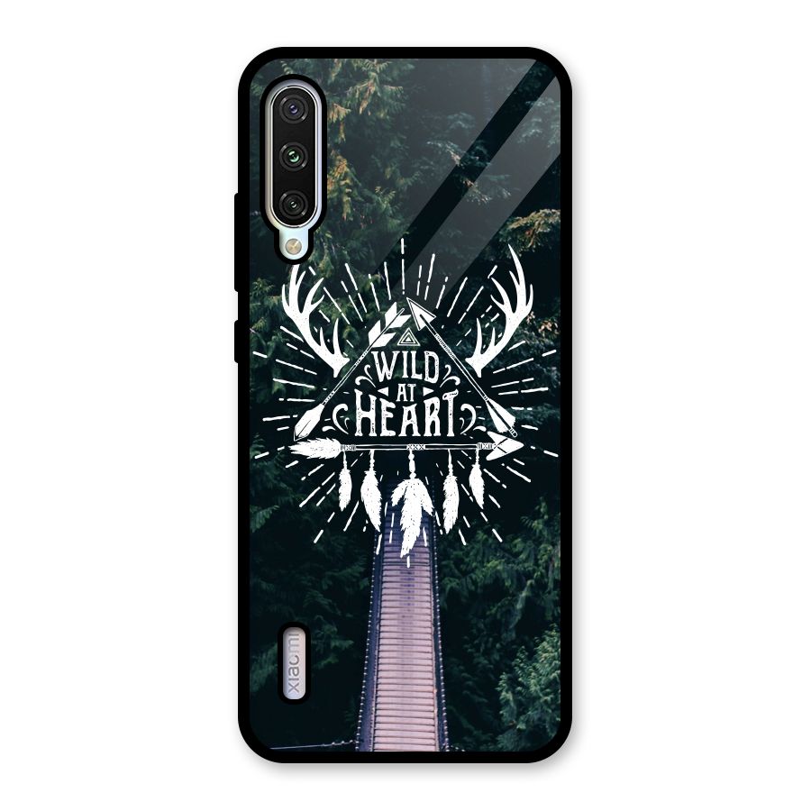 Wild Heart Glass Back Case for Mi A3