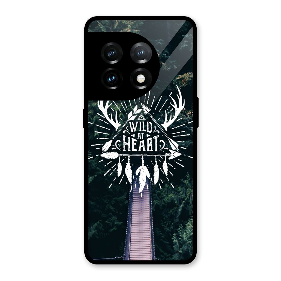 Wild Heart Glass Back Case for OnePlus 11