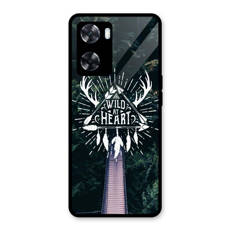 Wild Heart Glass Back Case for Oppo A77