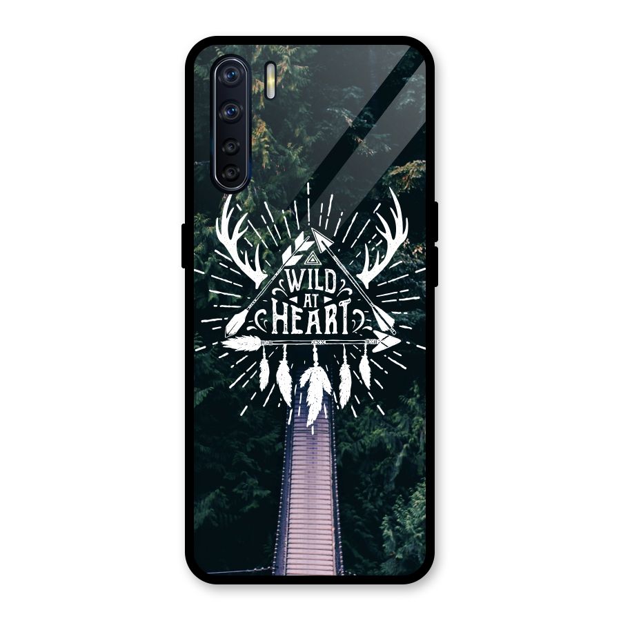 Wild Heart Glass Back Case for Oppo F15
