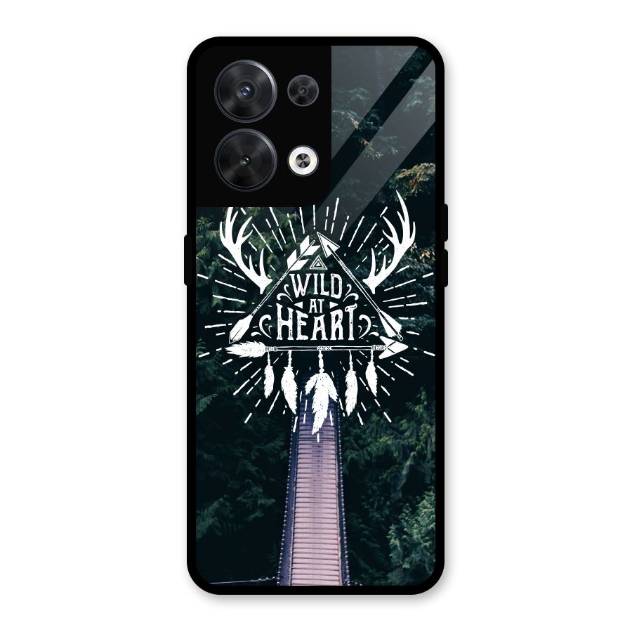 Wild Heart Glass Back Case for Oppo Reno8 5G