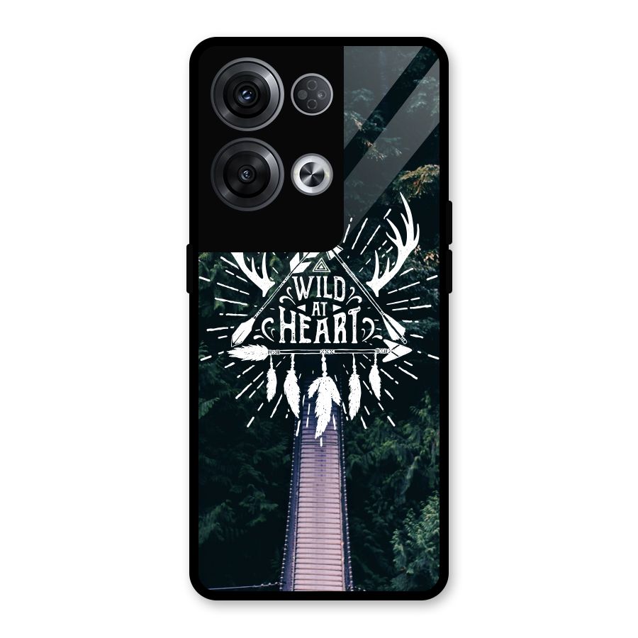 Wild Heart Glass Back Case for Oppo Reno8 Pro 5G