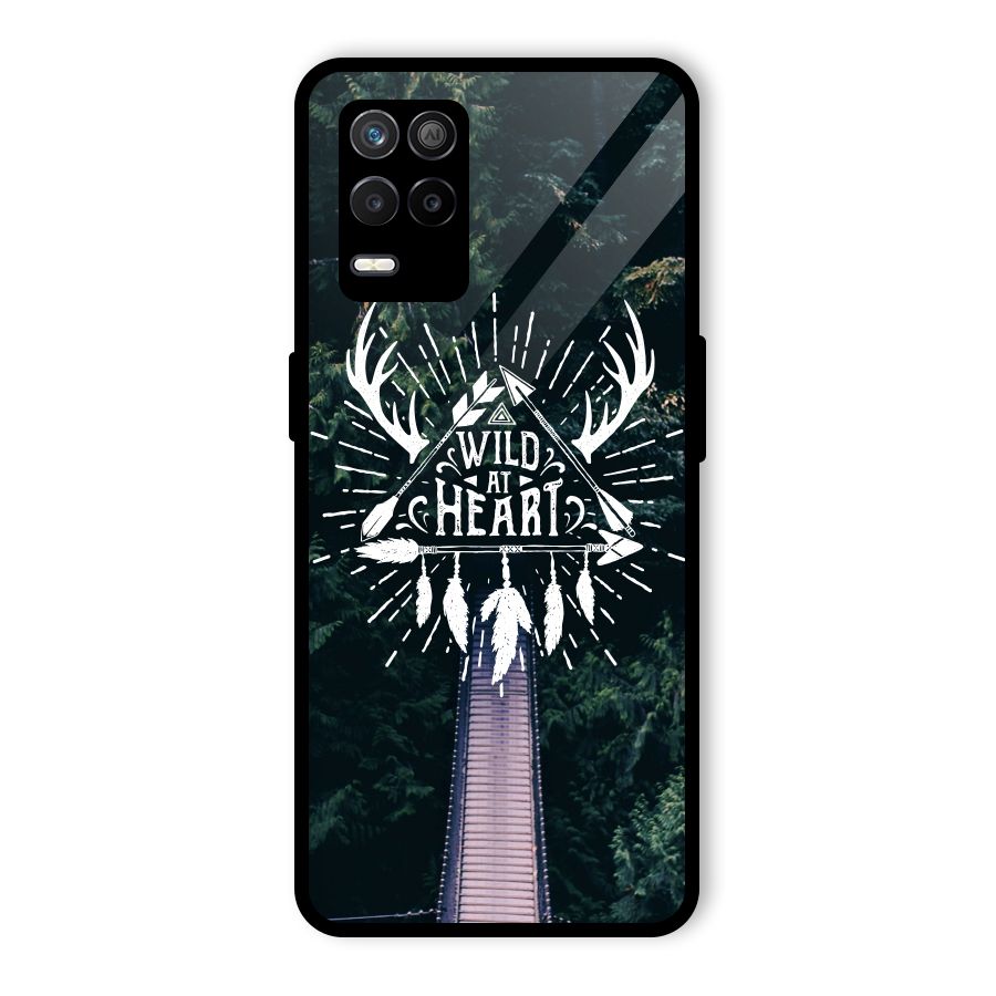 Wild Heart Glass Back Case for Realme 8 5G