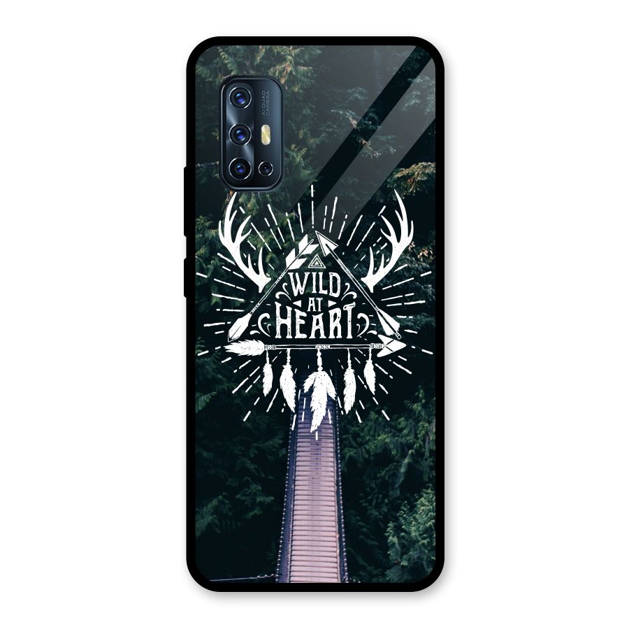 Wild Heart Glass Back Case for Vivo V17