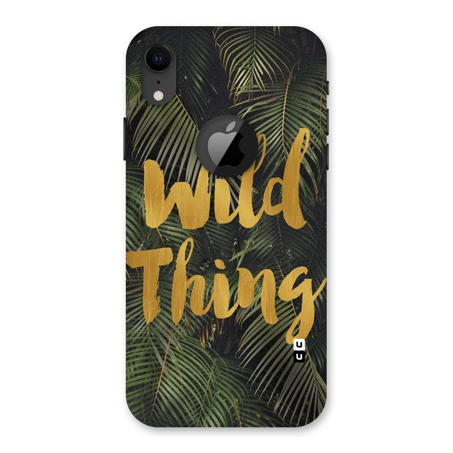 Wild Leaf Thing Back Case for iPhone XR Logo Cut