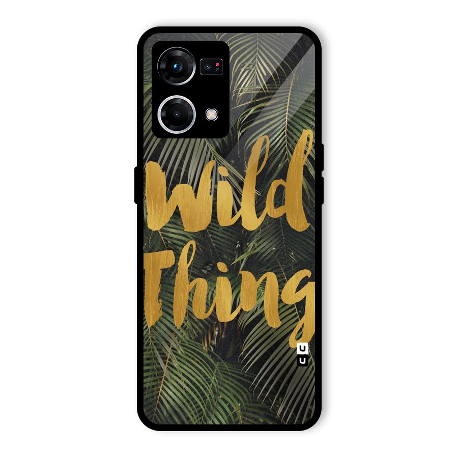 Wild Leaf Thing Glass Back Case for Oppo F21 Pro 5G