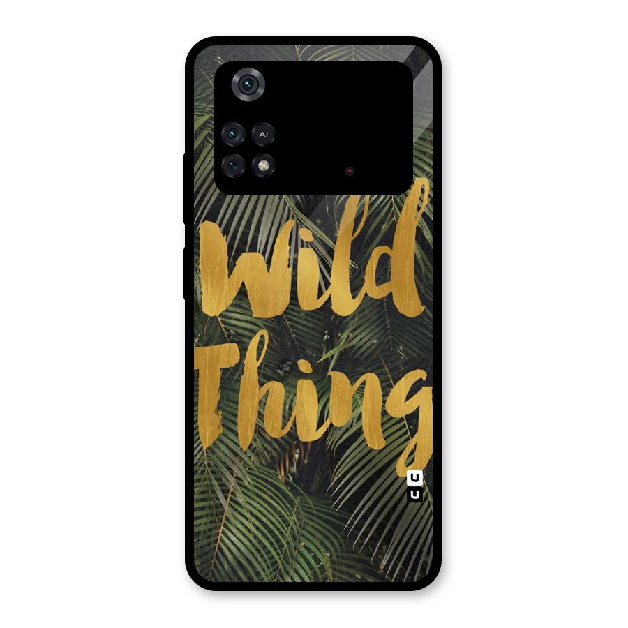 Wild Leaf Thing Glass Back Case for Poco M4 Pro 4G