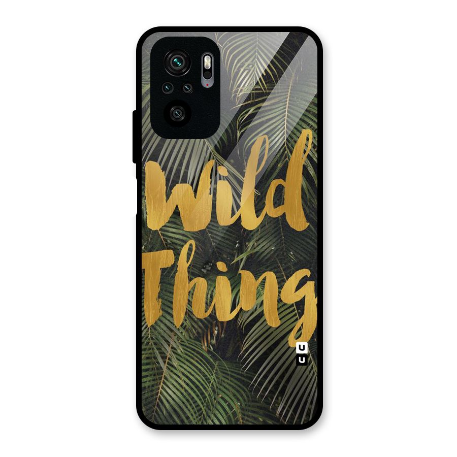 Wild Leaf Thing Glass Back Case for Redmi Note 10S