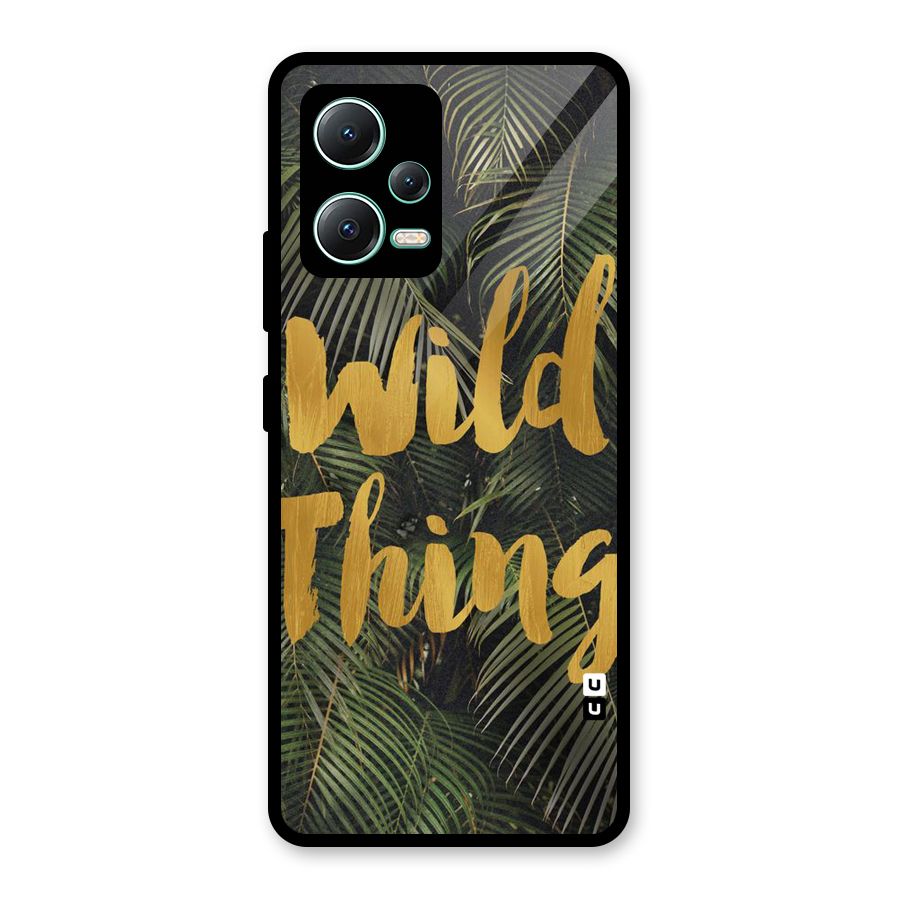 Wild Leaf Thing Glass Back Case for Redmi Note 12 5G