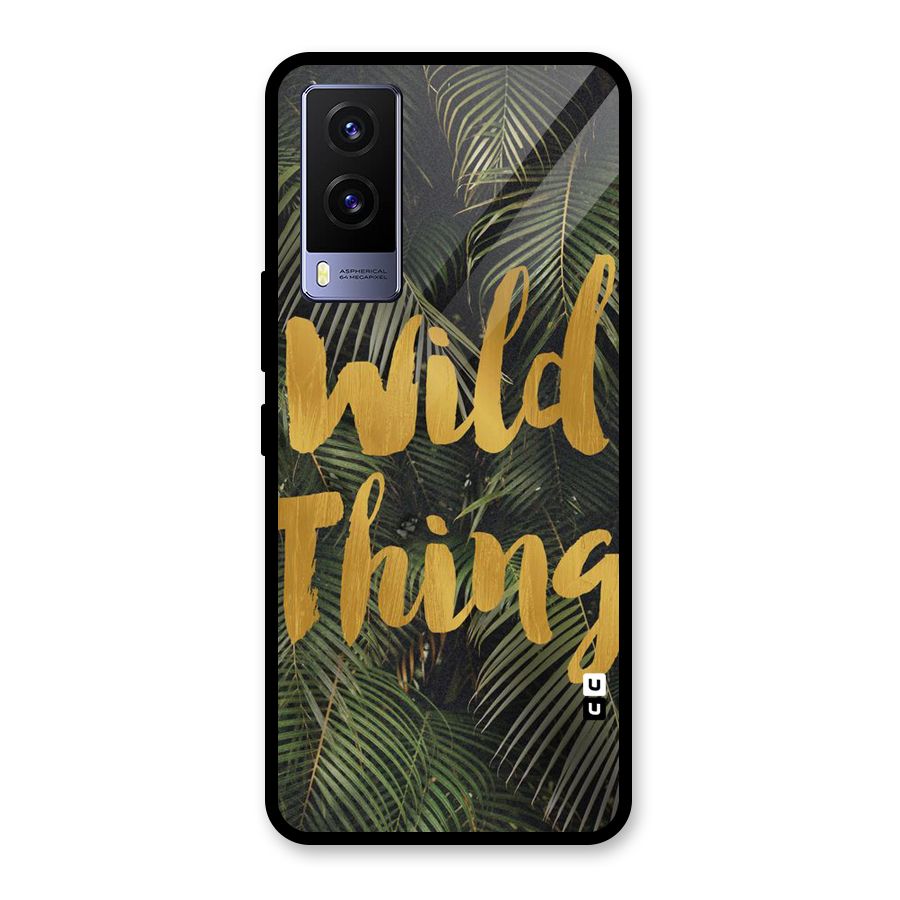 Wild Leaf Thing Glass Back Case for Vivo V21e 5G