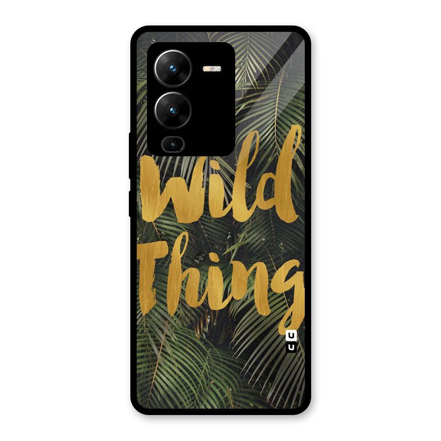 Wild Leaf Thing Glass Back Case for Vivo V25 Pro
