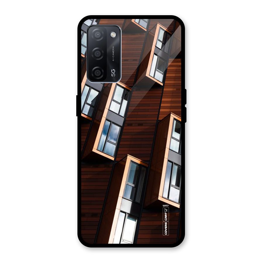 Window Abstract Glass Back Case for Oppo A53s 5G
