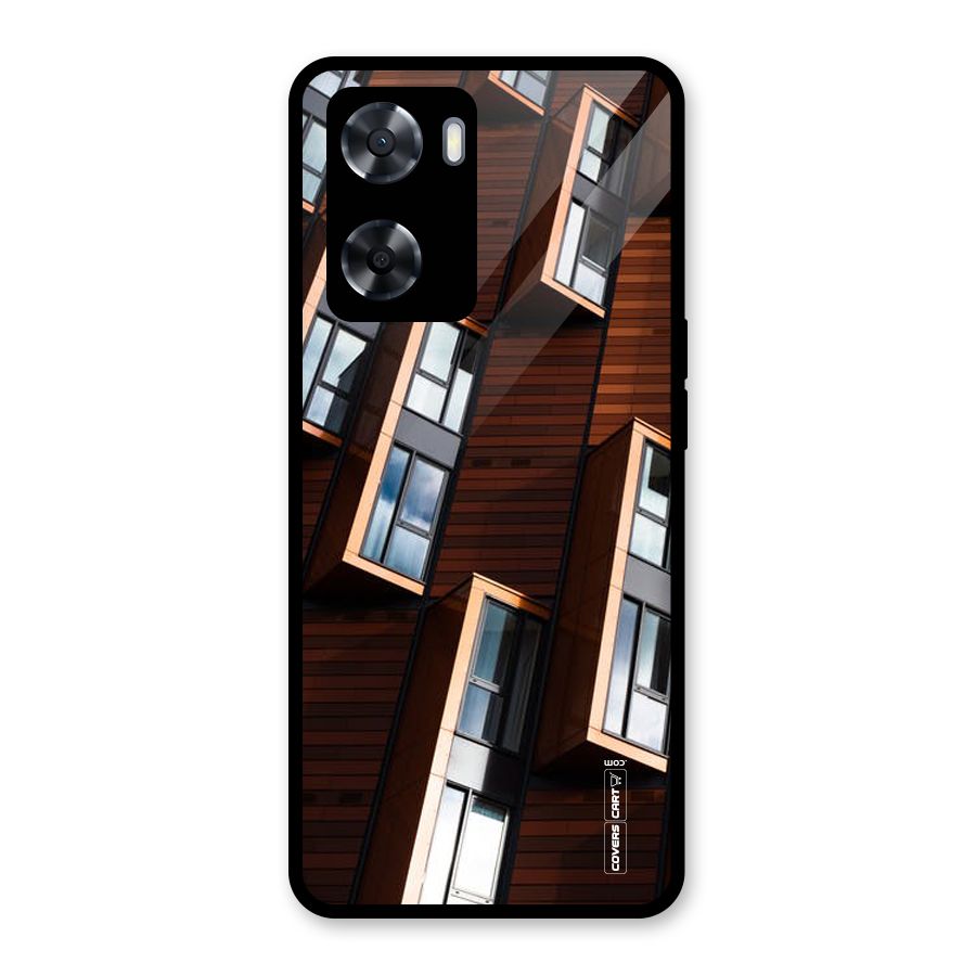Window Abstract Glass Back Case for Oppo A57 2022