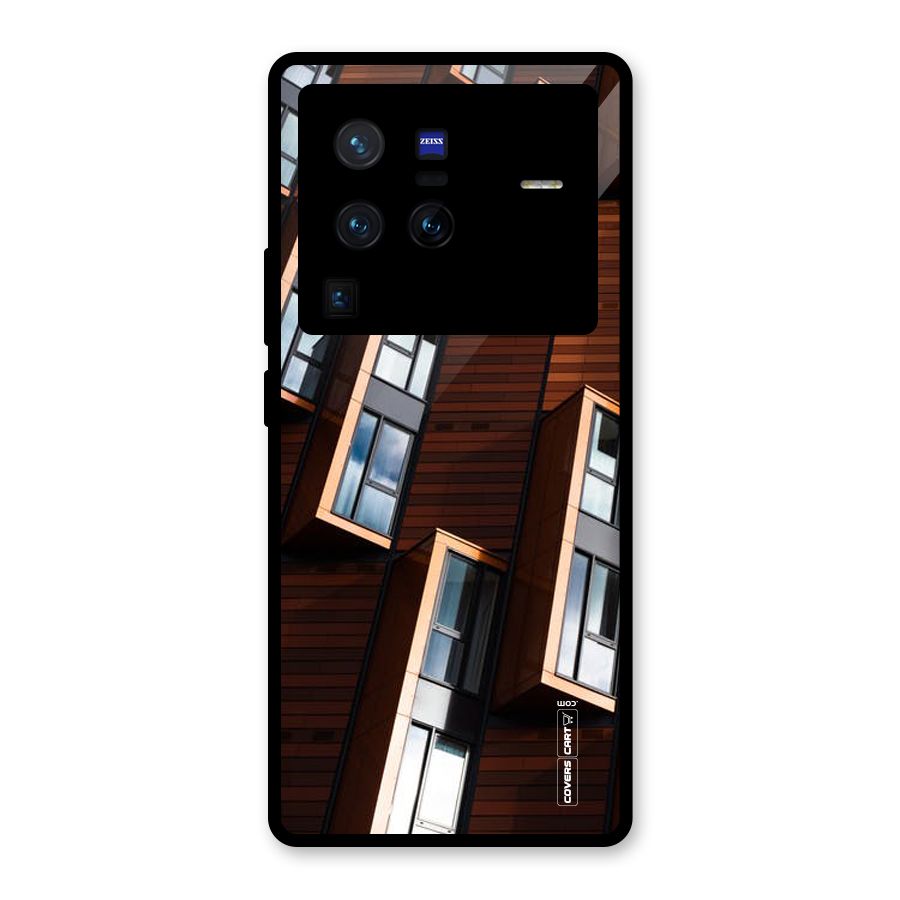 Window Abstract Glass Back Case for Vivo X80 Pro