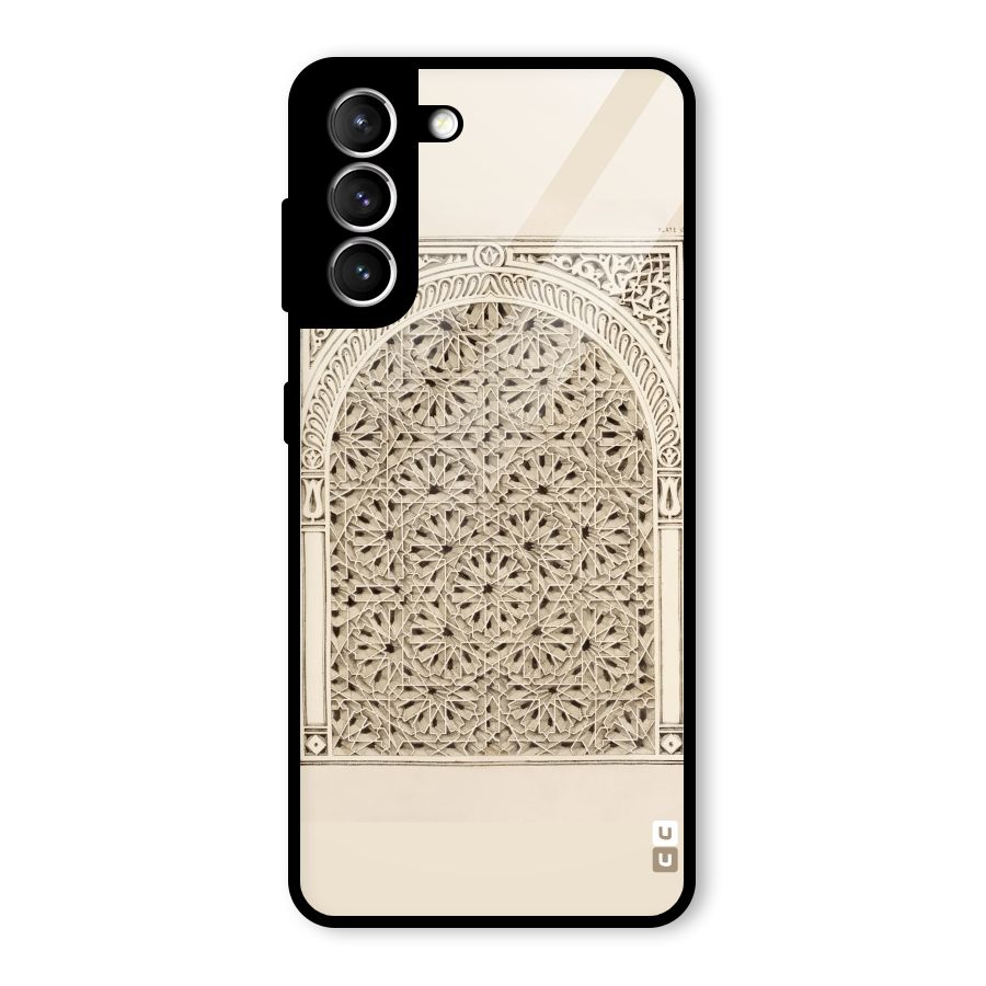Window Ornaments Glass Back Case for Galaxy S21 5G