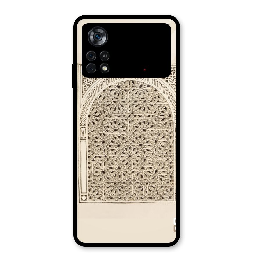 Window Ornaments Glass Back Case for Poco X4 Pro 5G