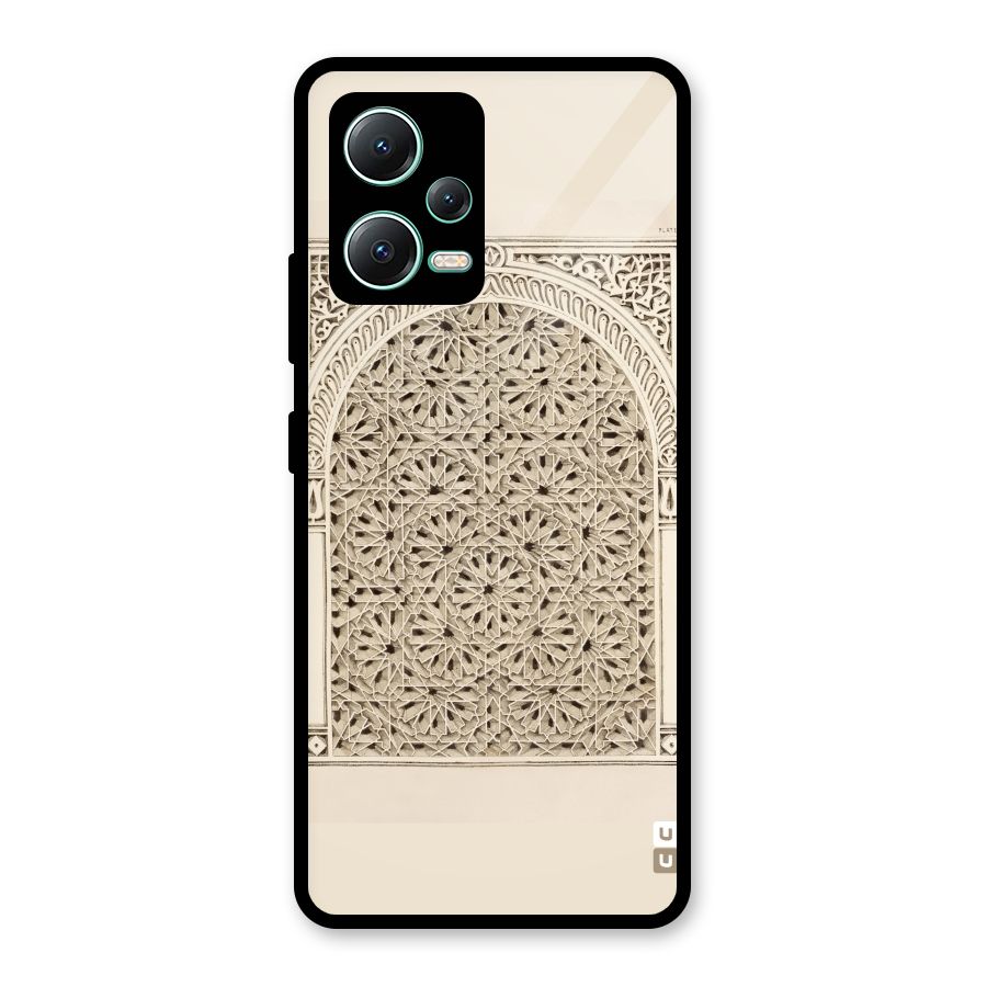 Window Ornaments Glass Back Case for Redmi Note 12 5G