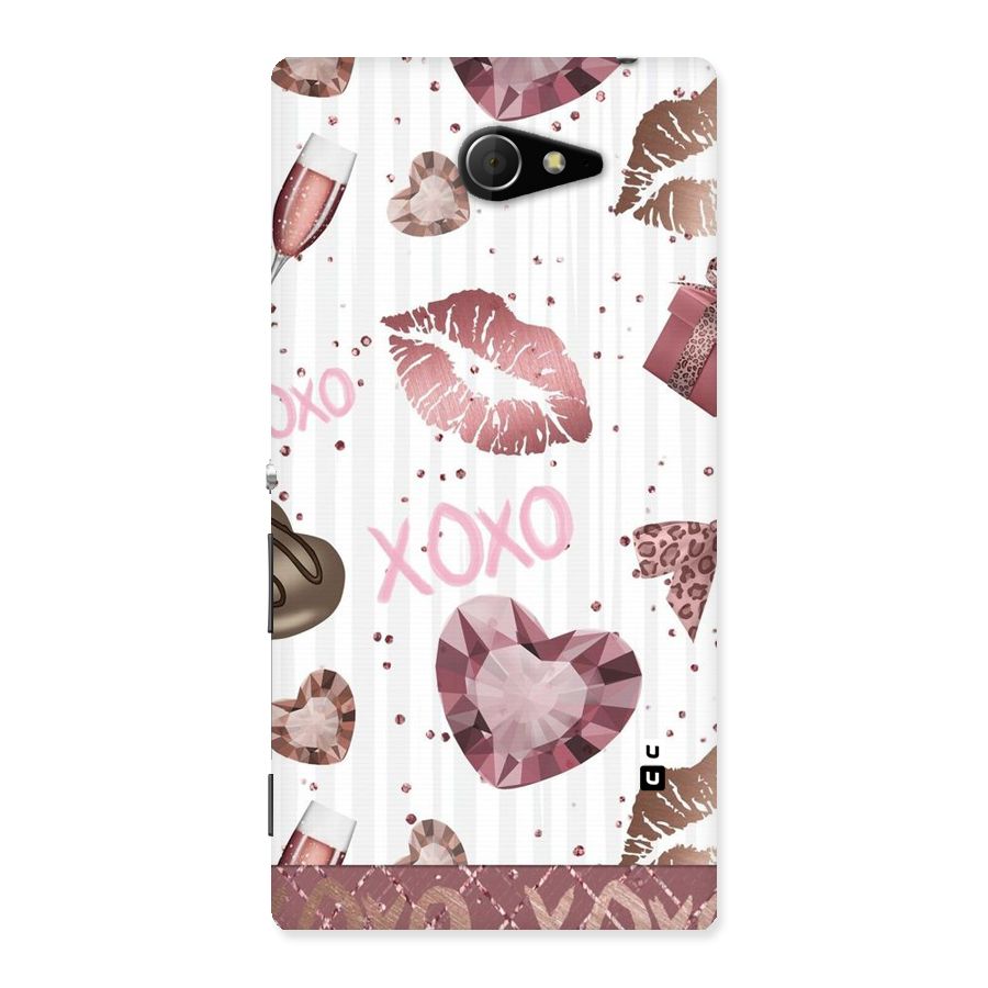 Wine Lip xoxo Back Case for Sony Xperia M2