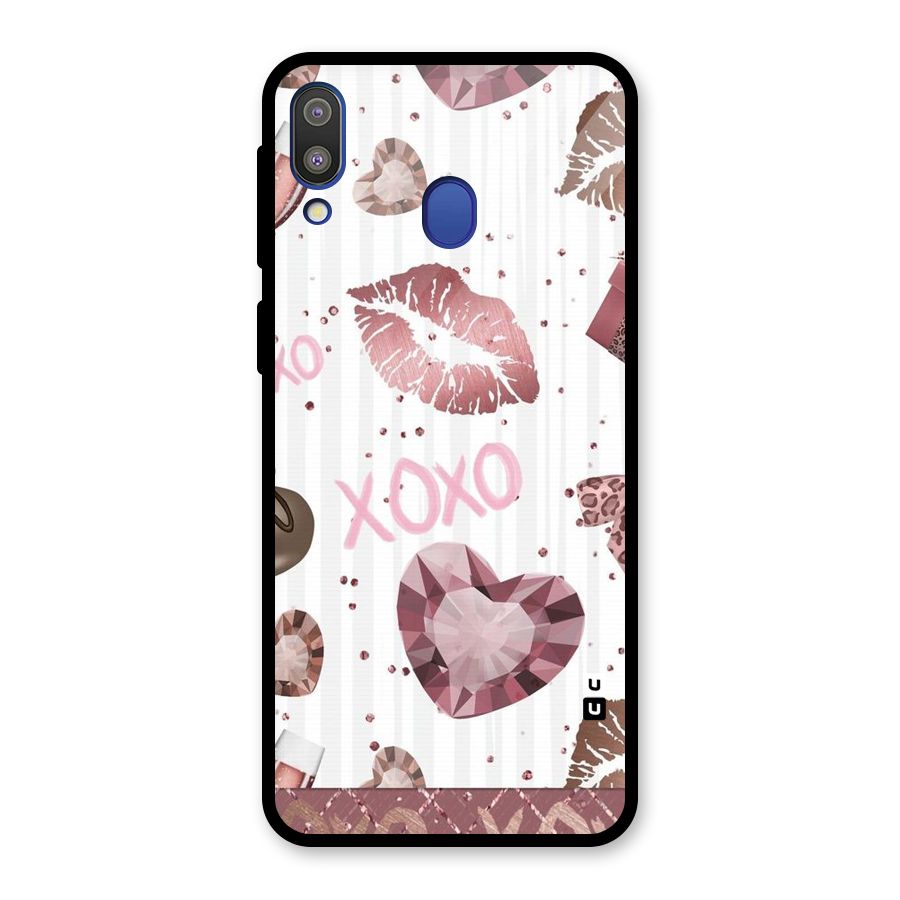 Wine Lip xoxo Glass Back Case for Galaxy M20
