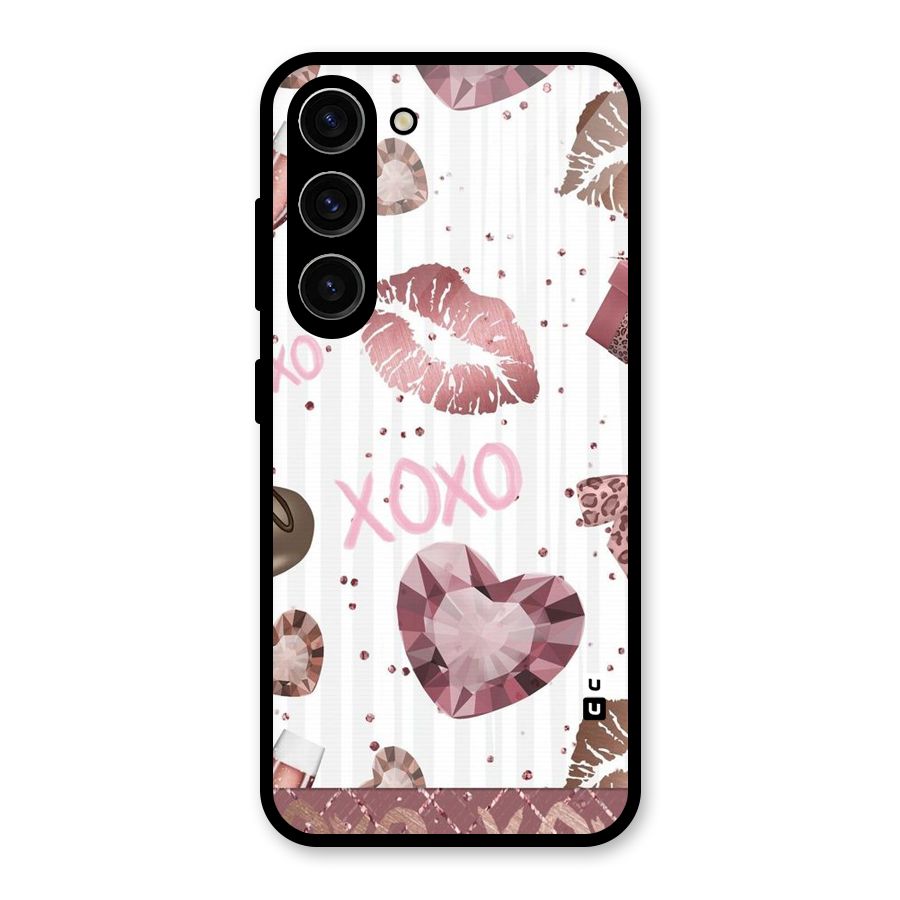 Wine Lip xoxo Glass Back Case for Galaxy S23