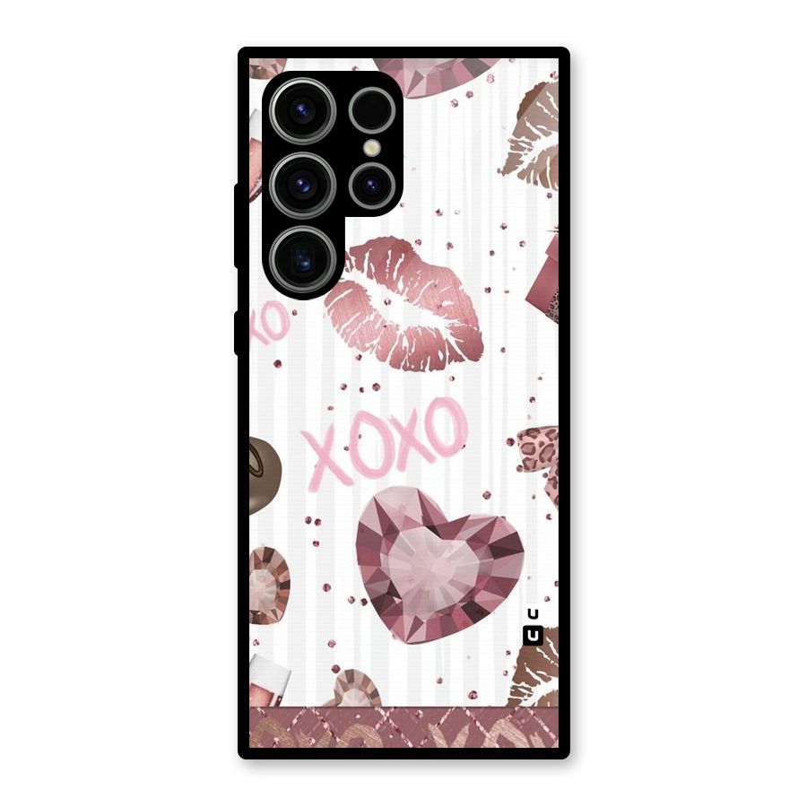 Wine Lip xoxo Glass Back Case for Galaxy S23 Ultra