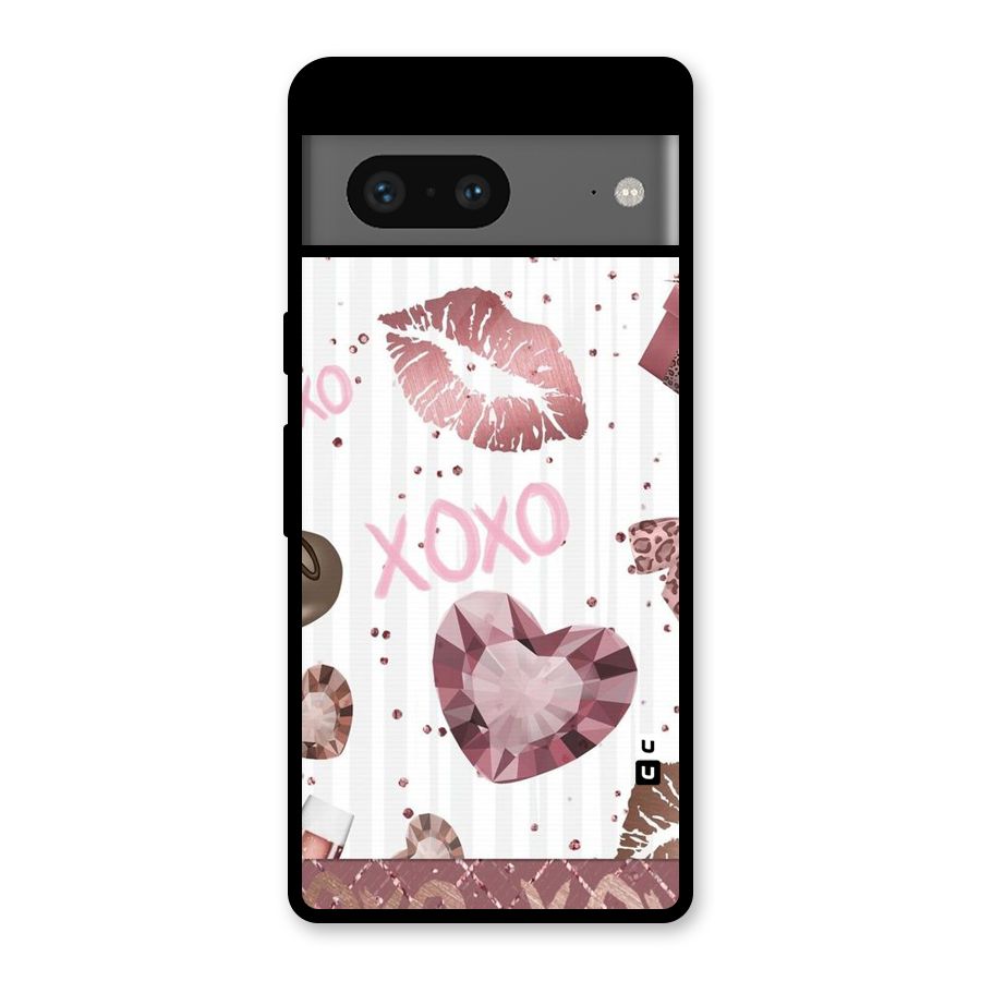 Wine Lip xoxo Glass Back Case for Google Pixel 7