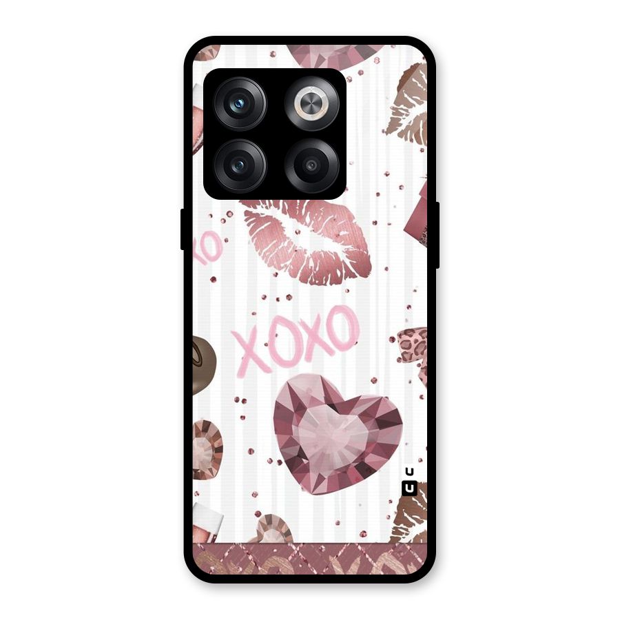 Wine Lip xoxo Glass Back Case for OnePlus 10T