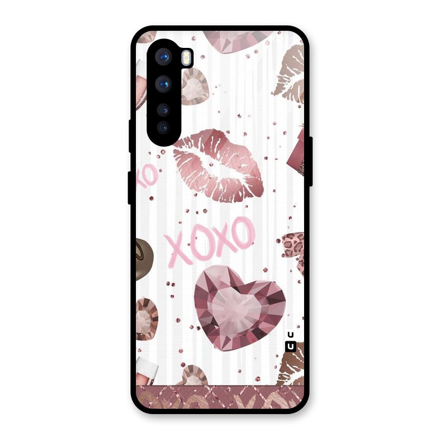Wine Lip xoxo Glass Back Case for OnePlus Nord