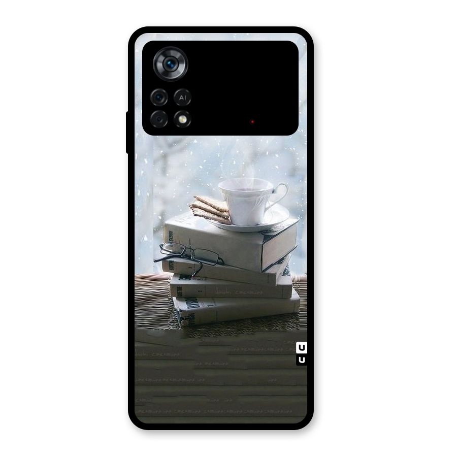 Winter Reads Glass Back Case for Poco X4 Pro 5G